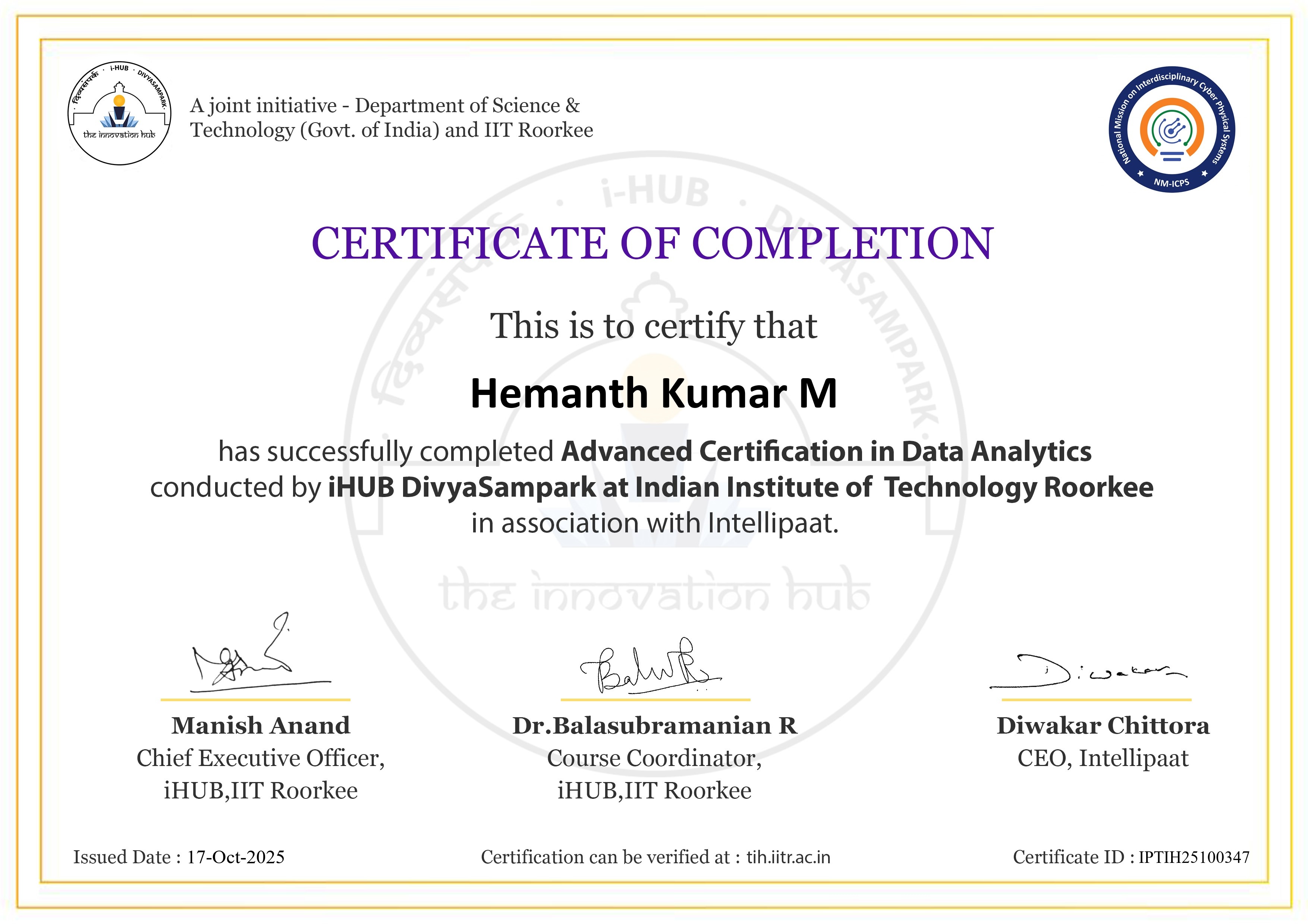 Hemanth Kumar M - Aspiring Data Analyst | SQL, Python, Power BI ...